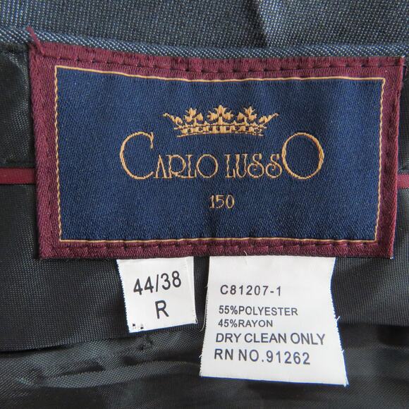 Carlo Lusso Pantsuit High Twist Super Deluxe Deluxe Microtech Suit Size 44 - Picture 13 of 14